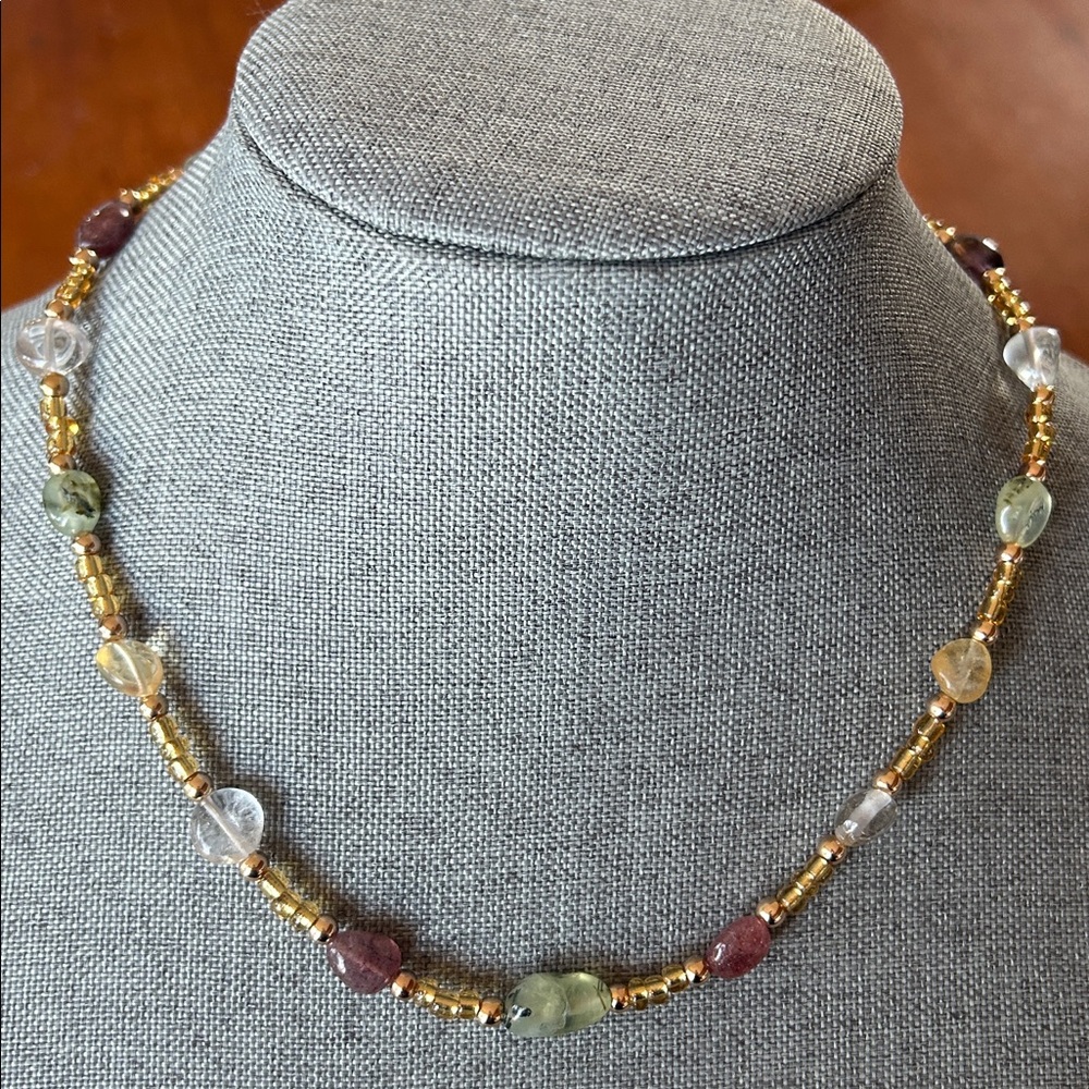 Handmade Multi-Crystal Beaded Necklace
